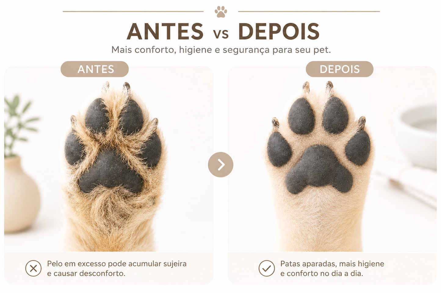 Aparador de Pelos Recarregável para Gatos