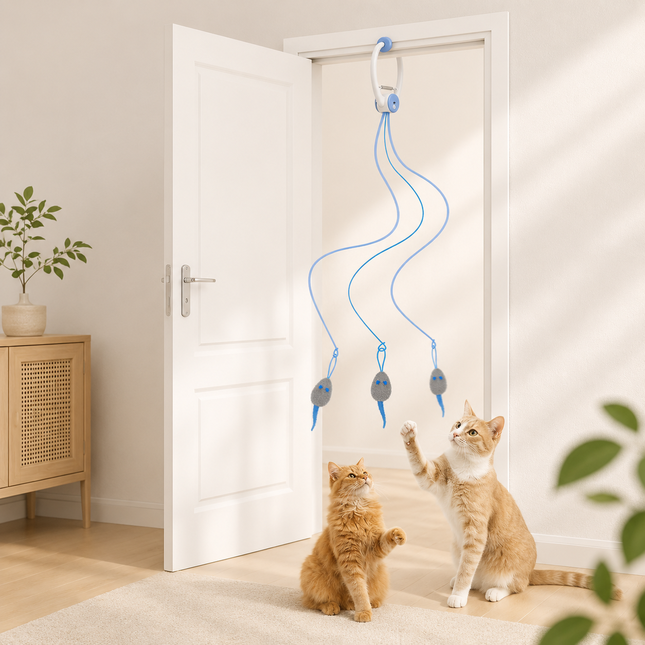 Brinquedo Interativo de Porta para Gatos