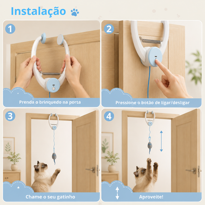 Brinquedo Interativo de Porta para Gatos