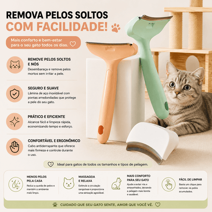 Escova Removedora de Pelos para Gatos