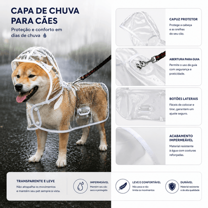 Capa de Chuva para Cães