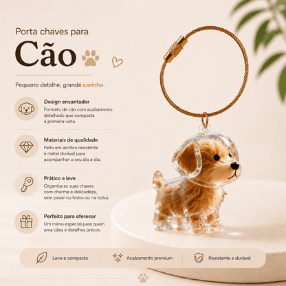Porta Chaves de Acrílico para Pelos de Cães