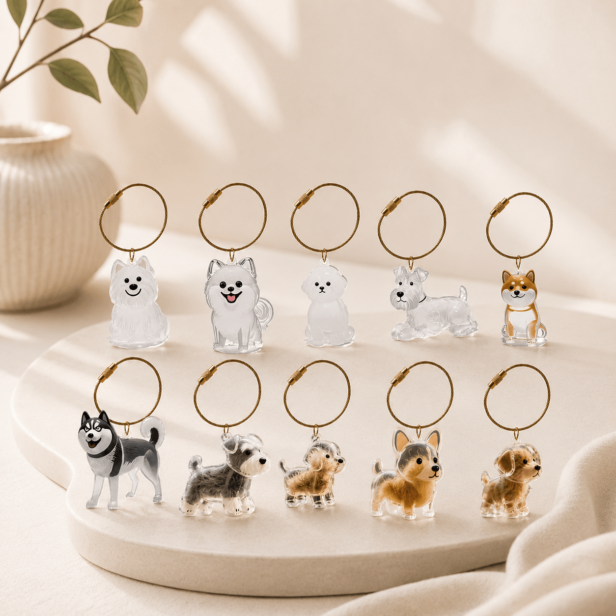 Porta Chaves de Acrílico para Pelos de Cães