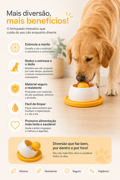 Brinquedo Interativo de Lamber para Cães