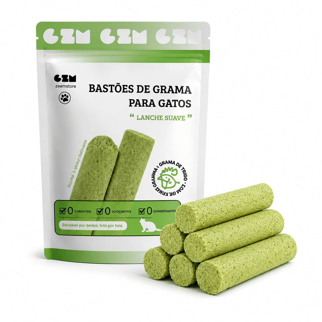 Bastões de Grama Comestíveis para Gatos