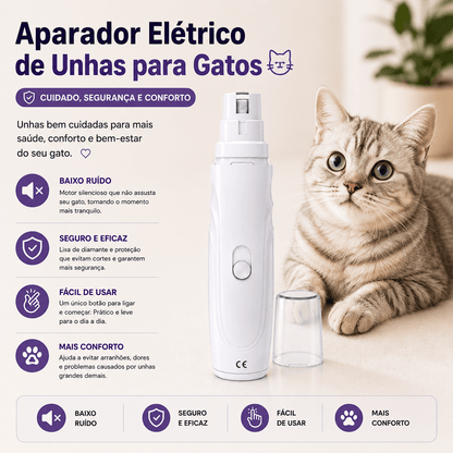 Aparador Elétrico de Unhas para Gatos