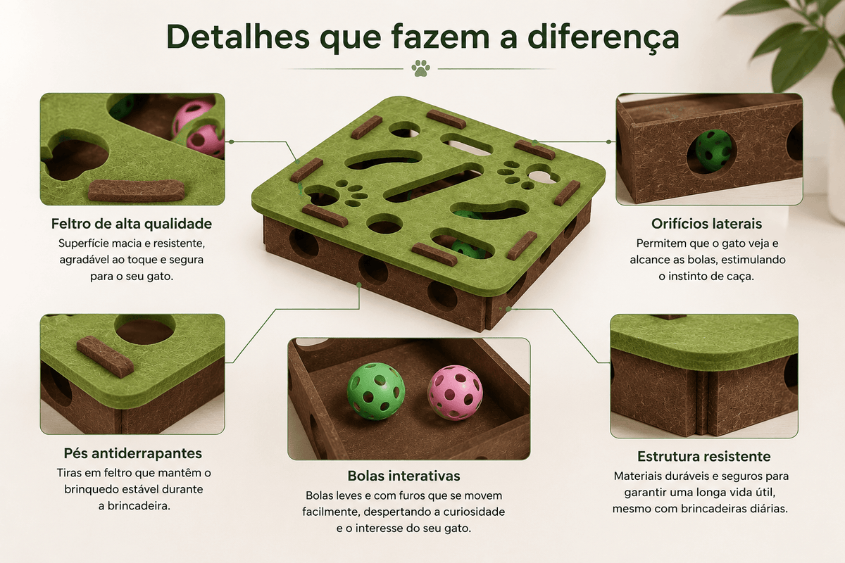 Caixa Labirinto para Gatos