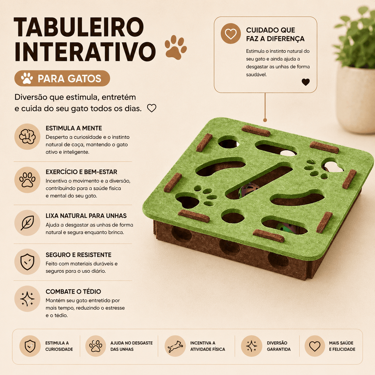 Caixa Labirinto para Gatos