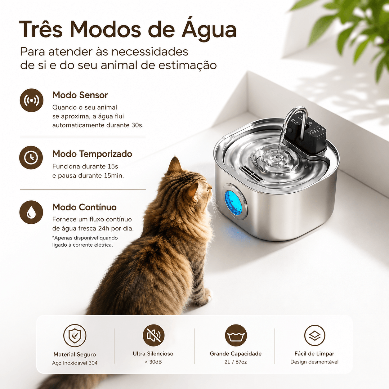 Fonte Automática em Aço Inoxidável