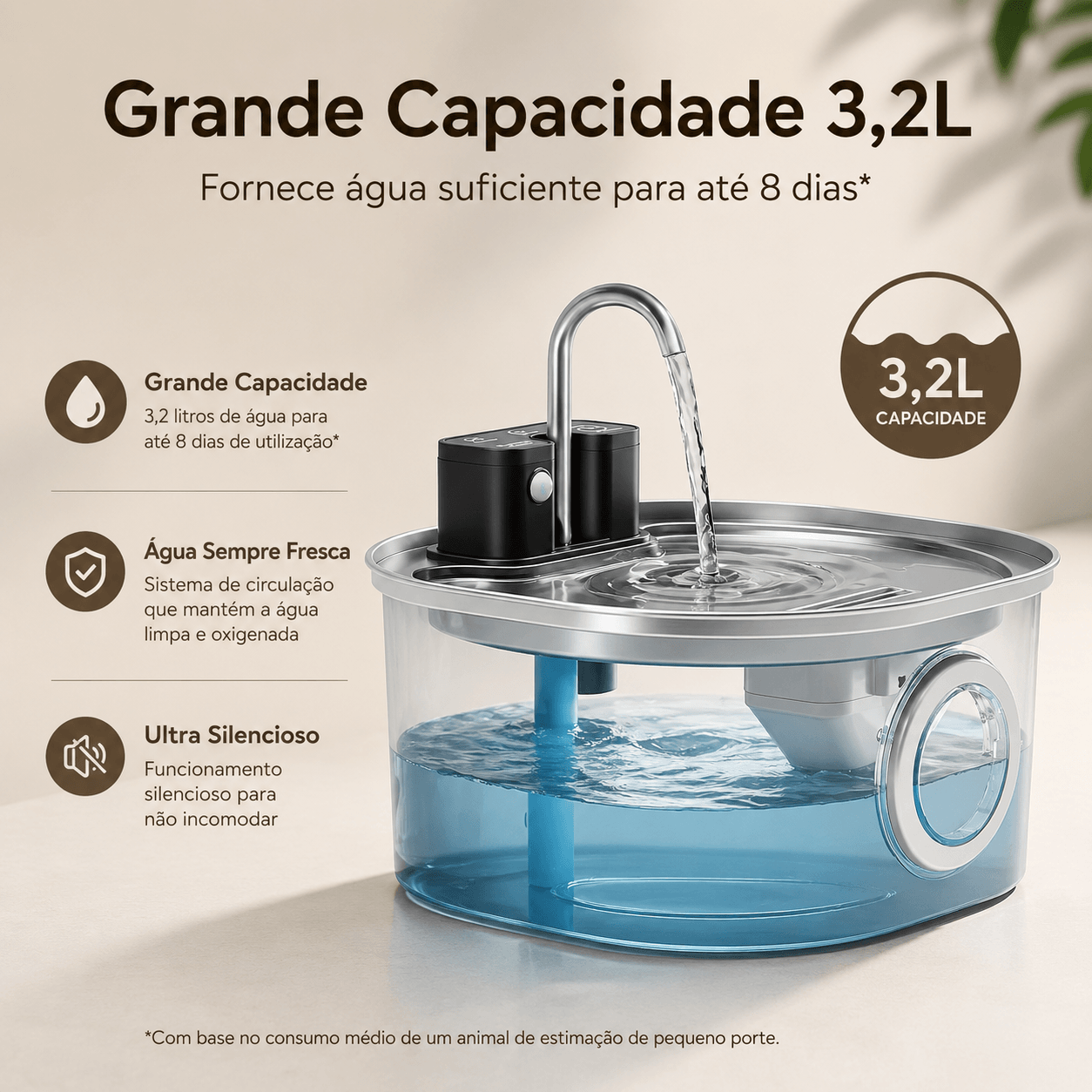 Fonte Automática em Aço Inoxidável