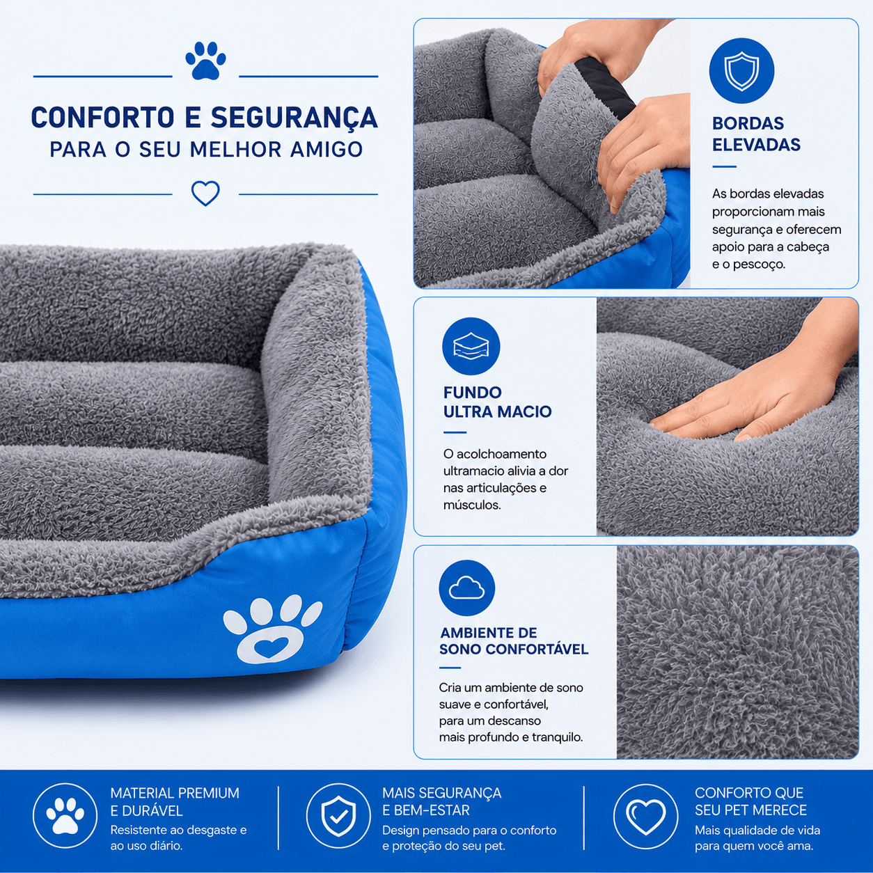 Cama Peludinha Premium para Cães