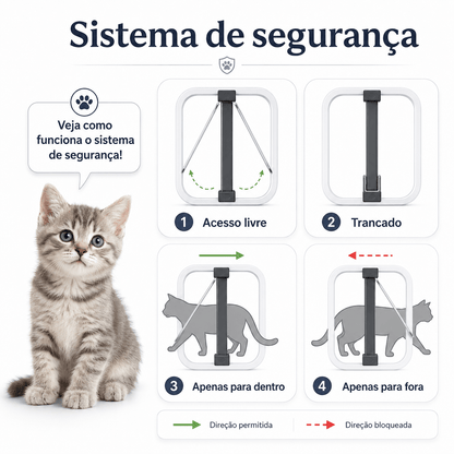 Porta de Passagem para Gatos