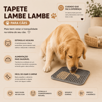Tapete de Lamber com Ventosa para Cães