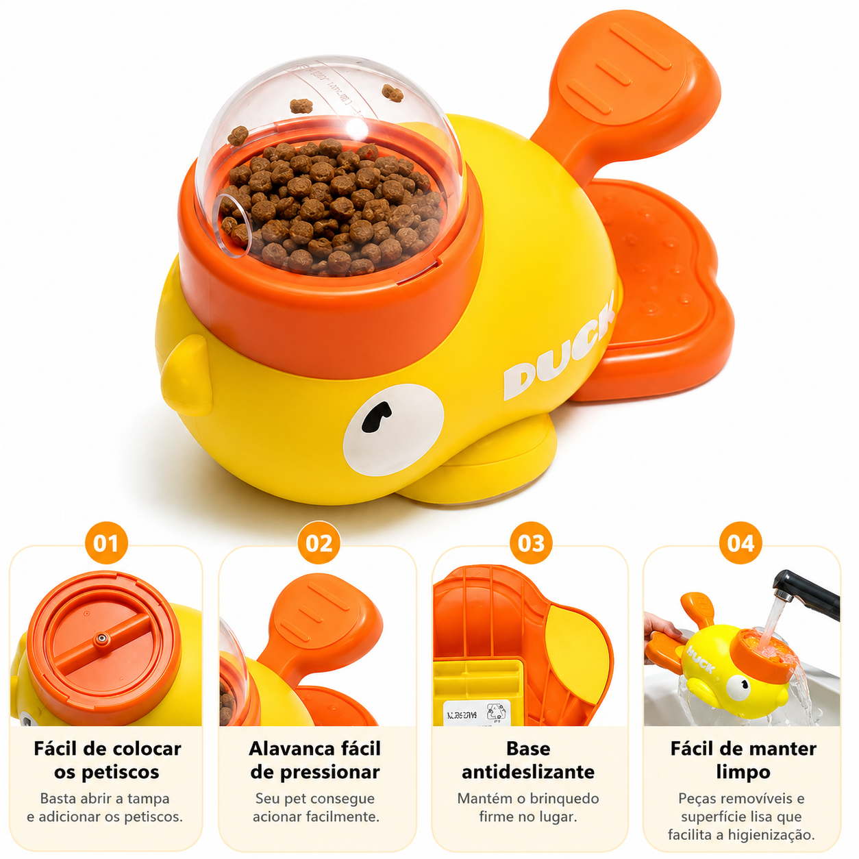 Alimentador Patinho Interativo para Cães