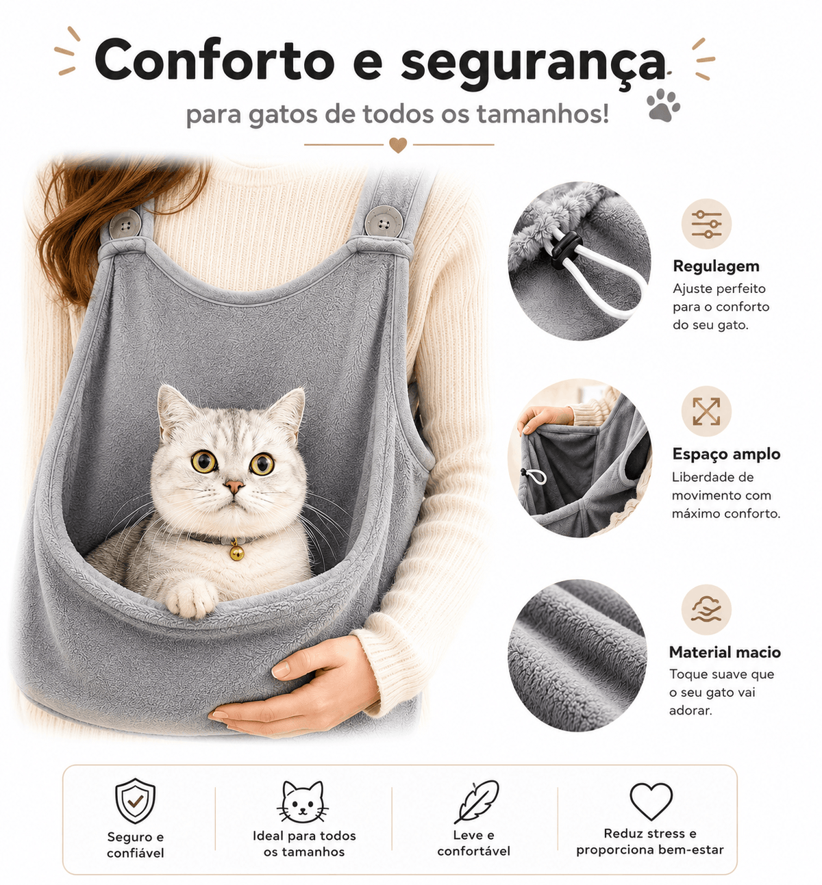 Avental para Tutores de Gatos