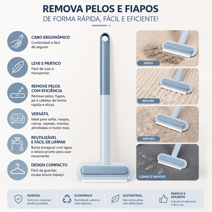 Bastão Removedor de Pelos Multitarefas
