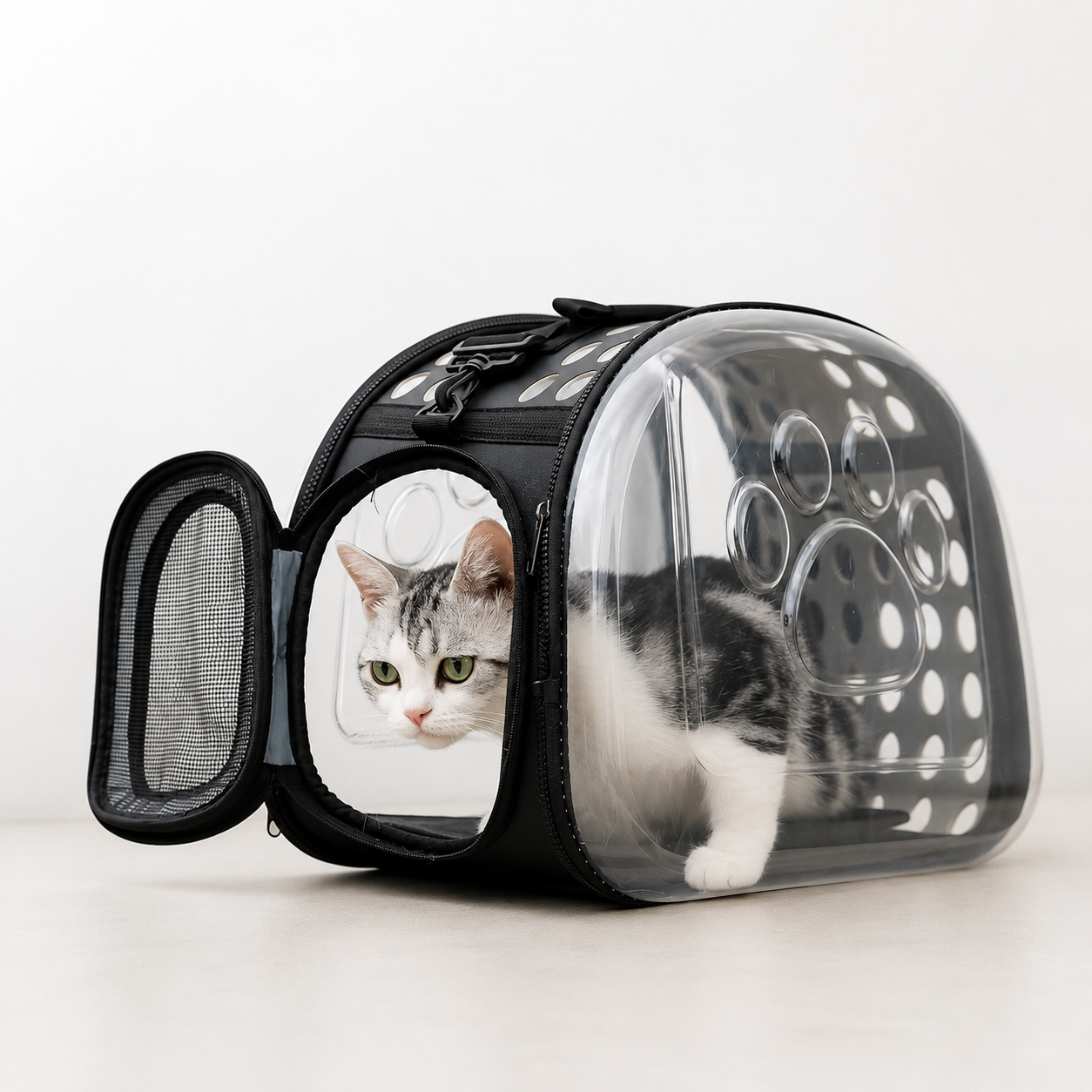 Bolsa de Transporte Transparente para Gatos