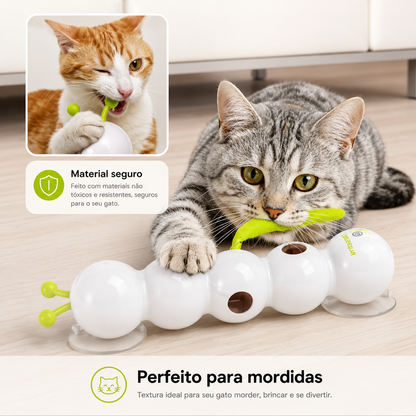 Brinquedo Elétrico Lagarta Interativa para Gatos