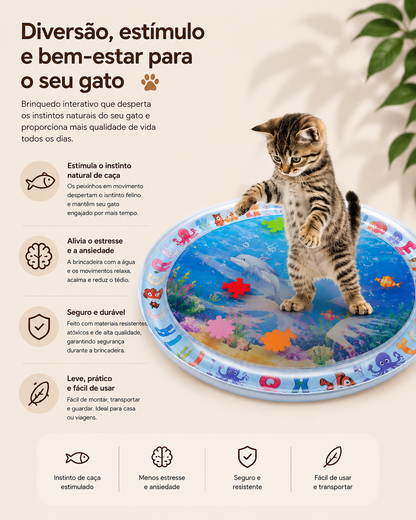 Brinquedo Tapete Inflável de Água para Gatos