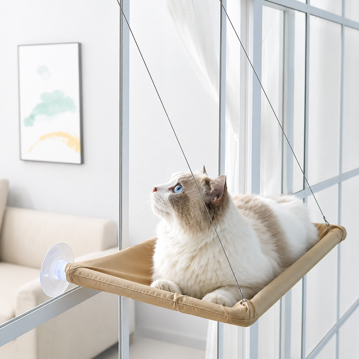 Cama de Janela Suspensa para Gatos