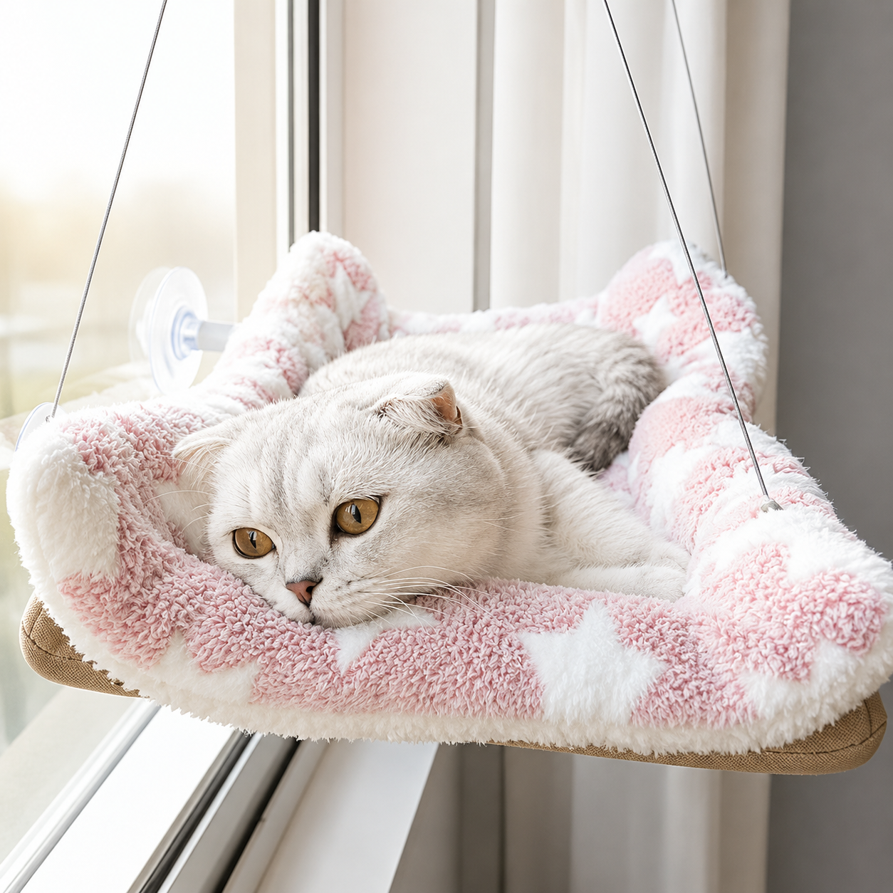 Cama de Janela Suspensa para Gatos