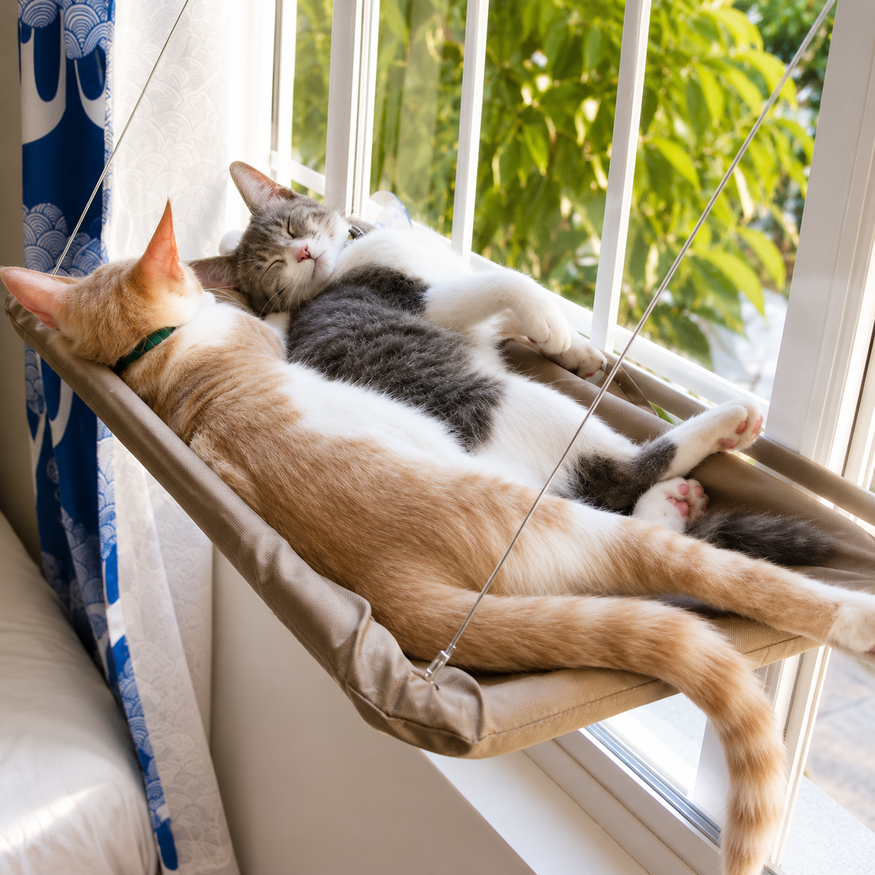 Cama de Janela Suspensa para Gatos