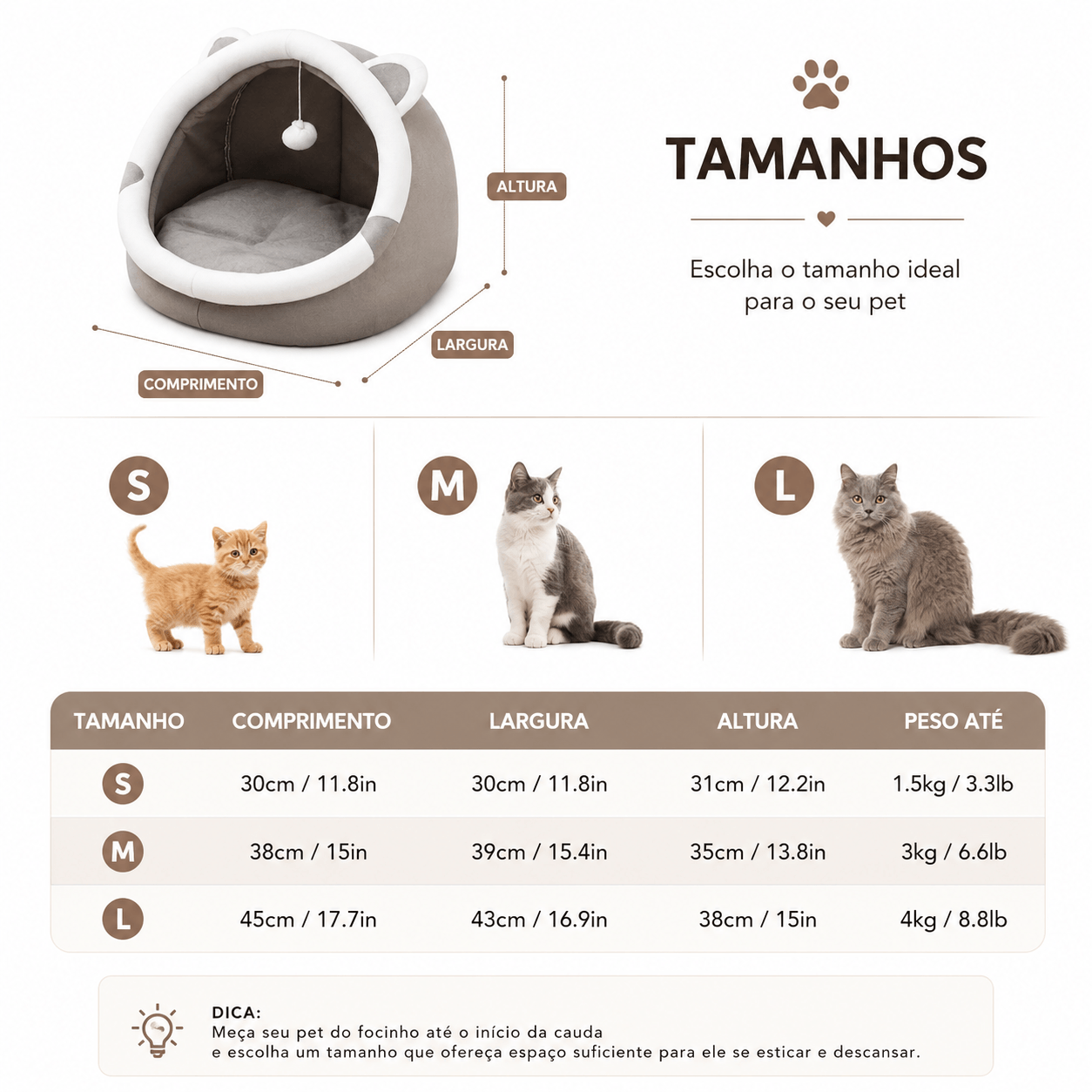 Cama Oca para Gatos
