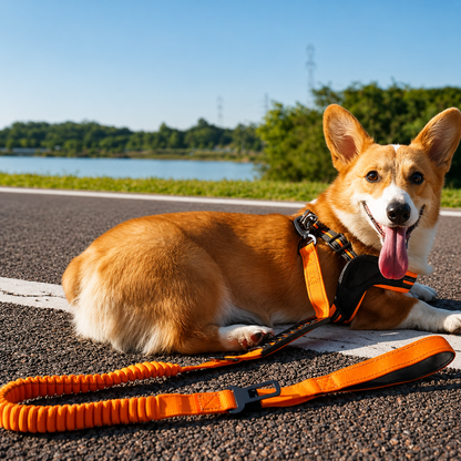 Cinto de Segurança de Carro para Cães com Trela