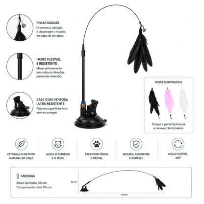 Varinha com Ventosa para Gatos
