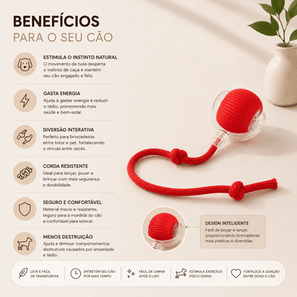 Brinquedo Bola de Caça Elétronica para Cães