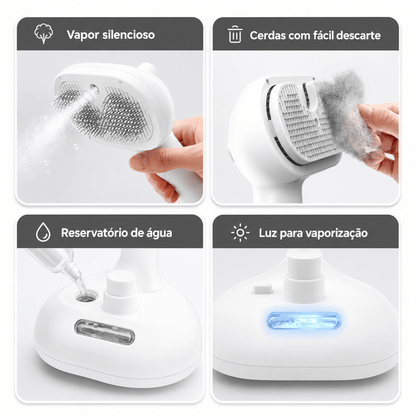 Escova a Vapor de Limpeza para Gatos