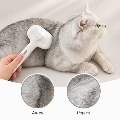 Escova a Vapor de Limpeza para Gatos