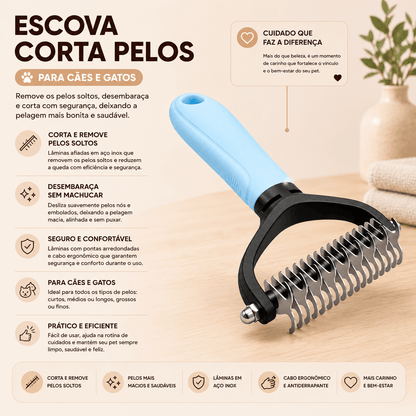 Escova de Aço pelos para Cães