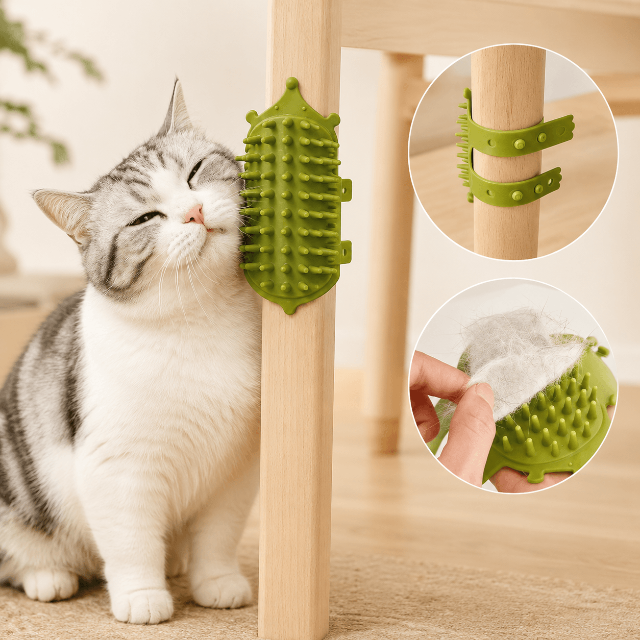 Escova de Pelos Elástica para Gatos