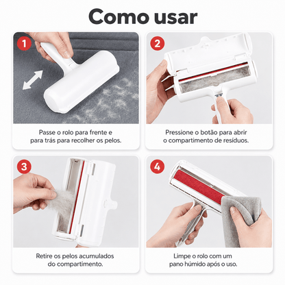 Escova Limpa Pelos para Tecidos