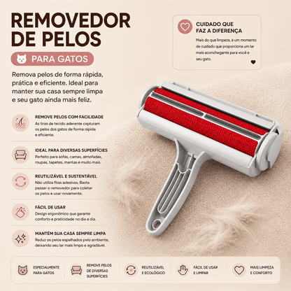 Escova Limpa Pelos para Tecidos
