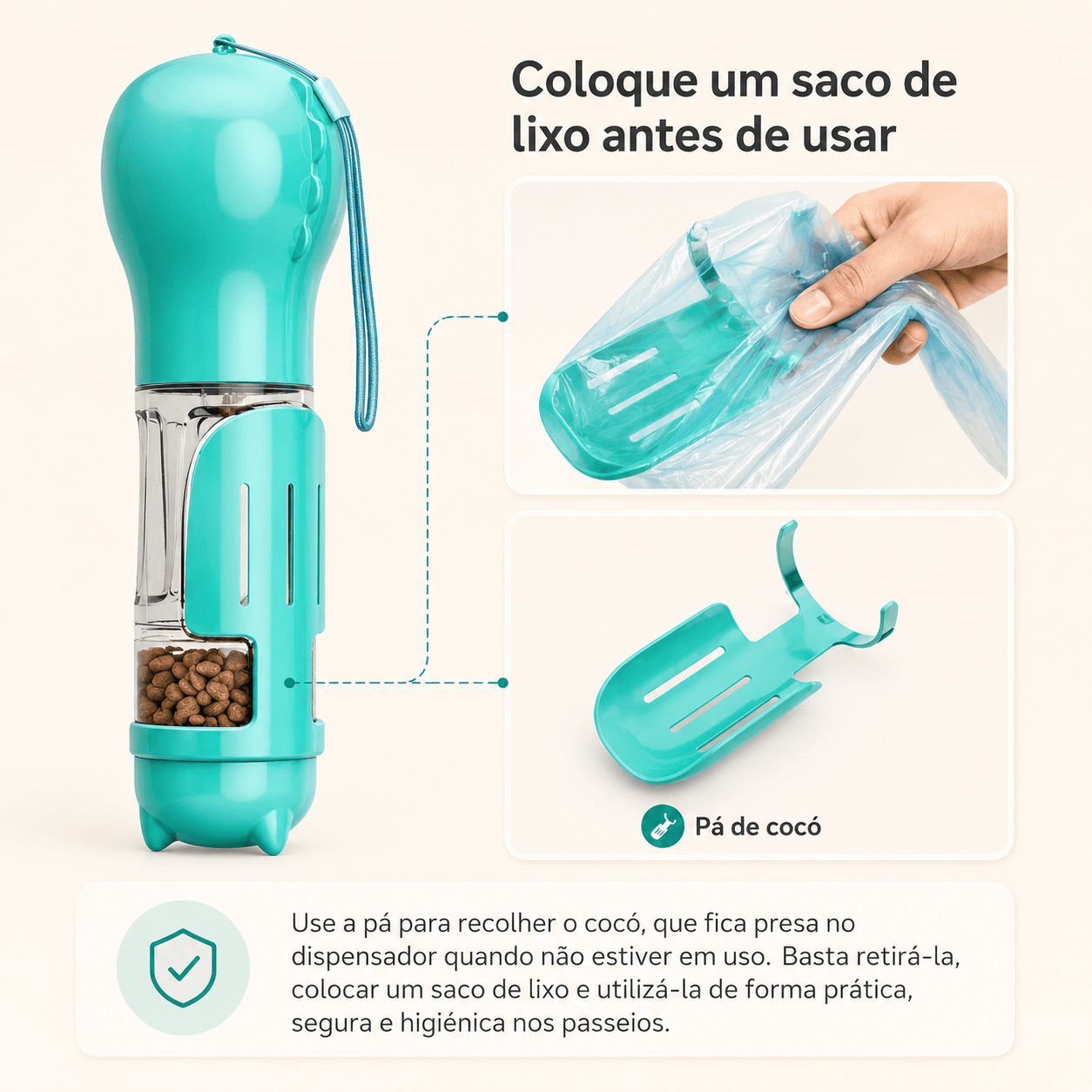 Garrafa Portátil para Cães e Gatos