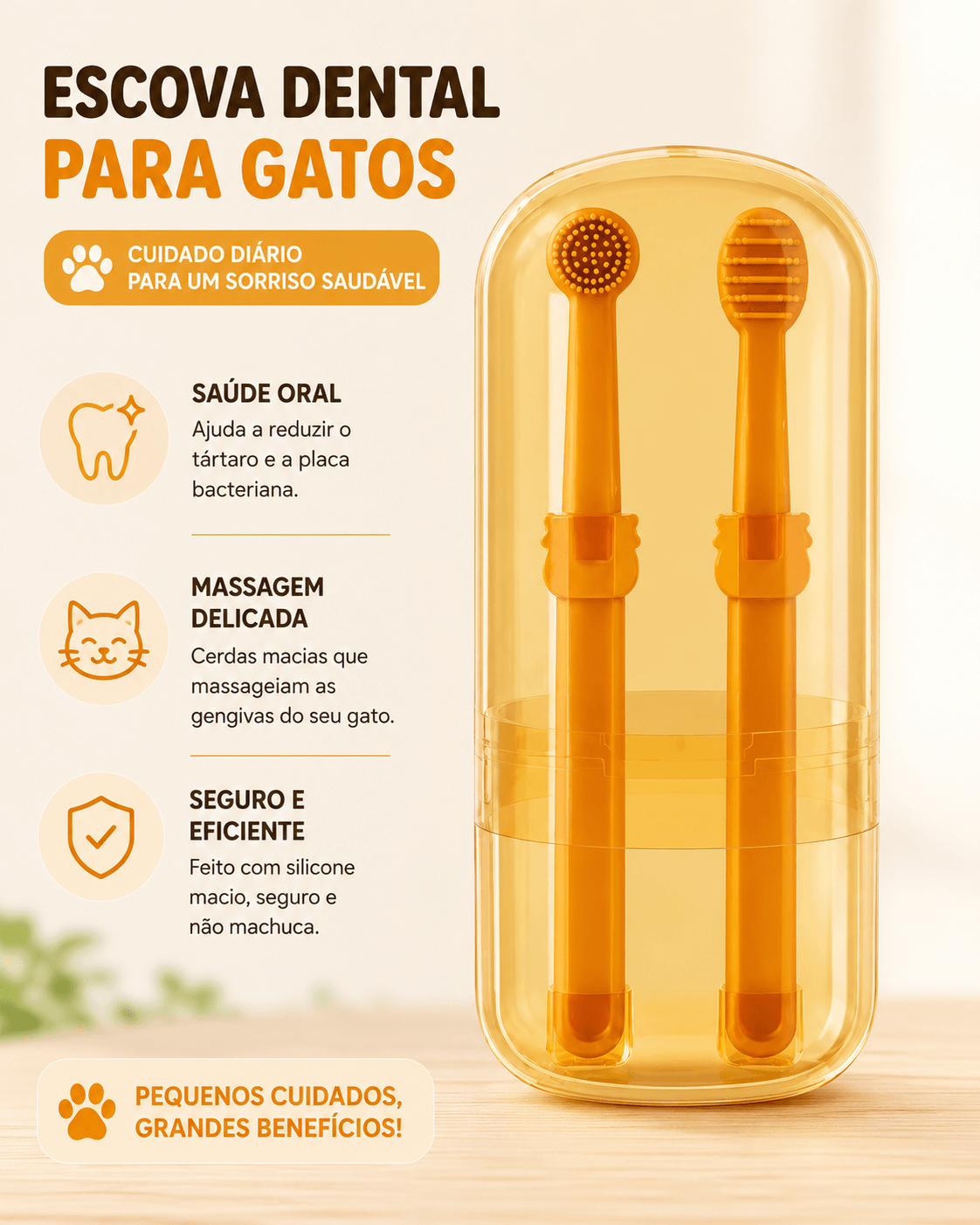 kit de Escovação de dente de Silicone para Gatos