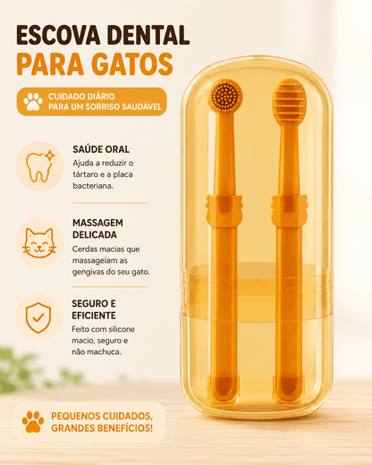 kit de Escovação de dente de Silicone para Gatos