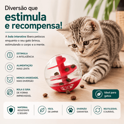 Bola Dispensadora de Snacks para Gatos