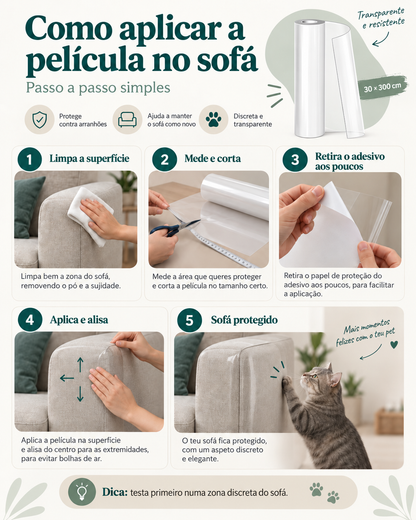 Película Protetora Transparente para Móveis