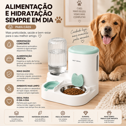 Alimentador Automático com Bebedouro para Cães