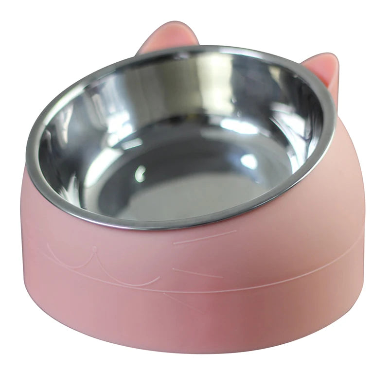 Comedouro Elevado com Taça em Aço Inoxidável