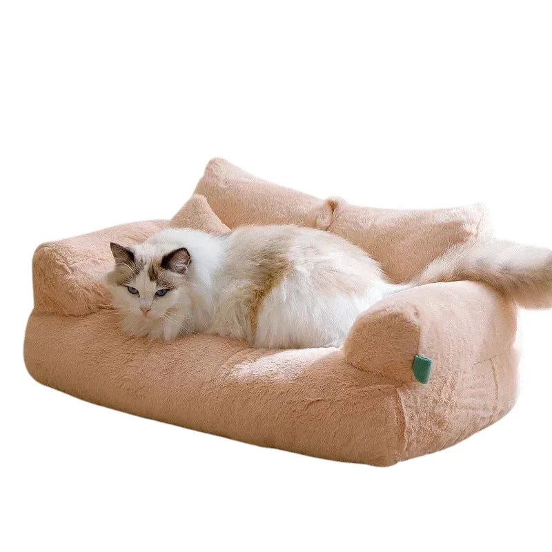 Sofá Pet Luxo de Pelúcia para Gatos
